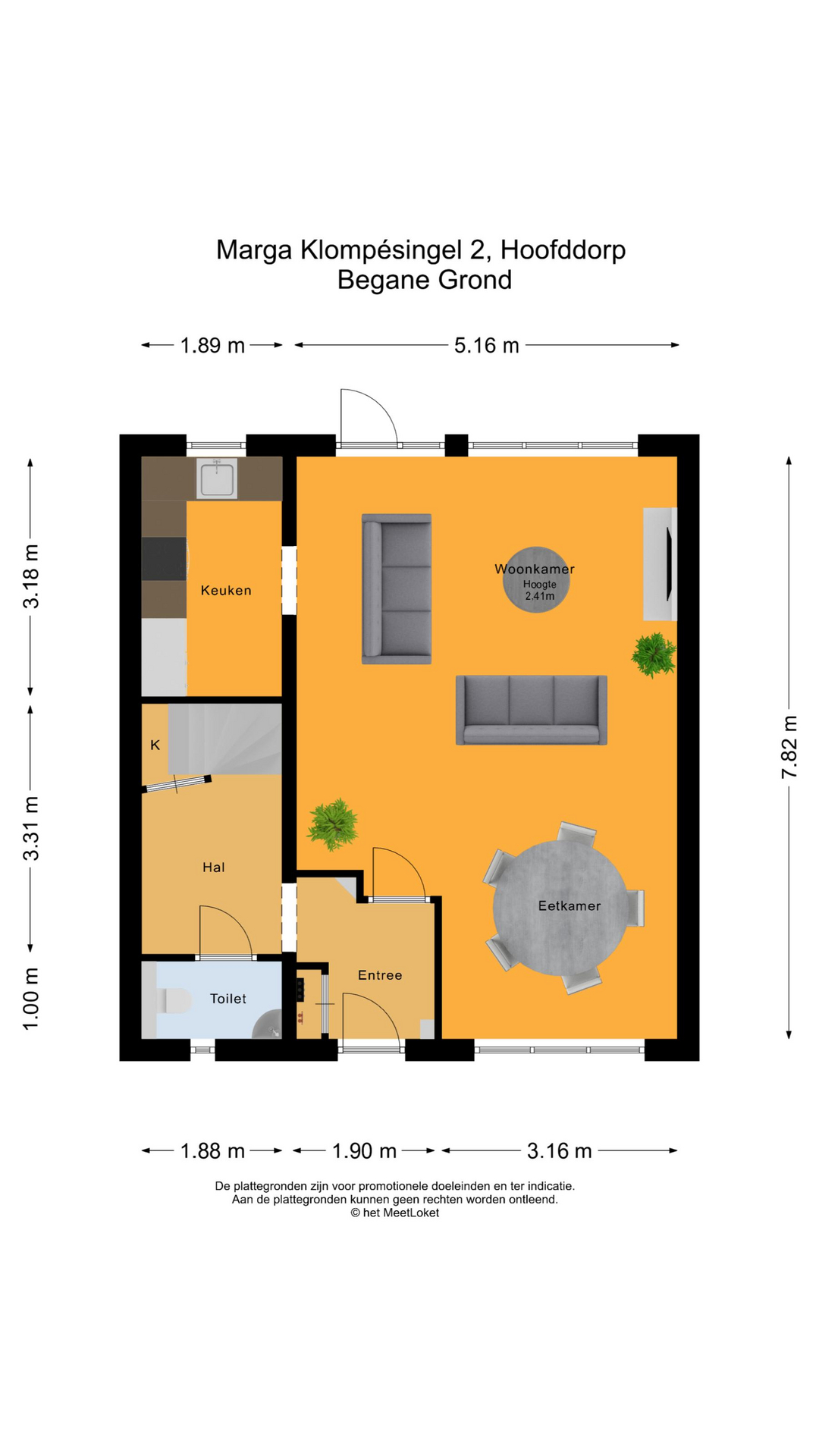 Marga Klompesingel 2 , 2135 JA Hoofddorp map